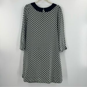 Kate Spade Kassia Geometric Silk Blend Shift Dress Large
